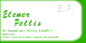 elemer pellis business card